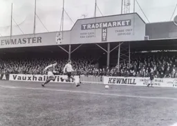 Mike Harrison races down the wing