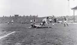 Matt Tees takes a tumble