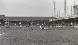 Name the Luton player on the floor