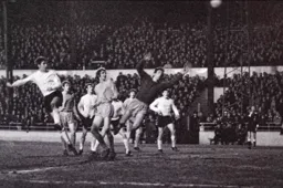 Alan Slough heads over the bar