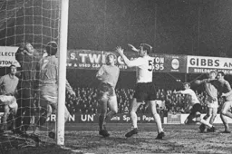 Terry Branston watches as an effort goes over the bar