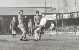 John Moore well out of position upfront