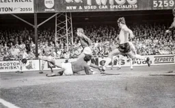 John Ryan sees his cross deflected in for an own goal