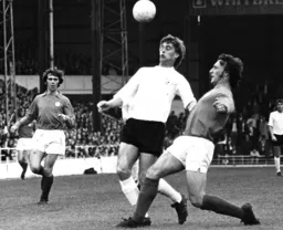Viv Busby fights his way through the Cardiff defence