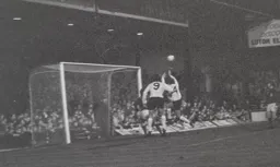 Alan Slough (4) hurls himself towards the ball
