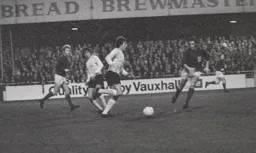 Vic Halom runs onto Jimmy Ryan's through ball to score