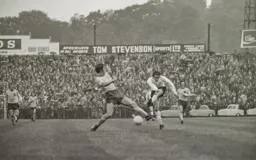 Mike Keen's fierce drive goes close