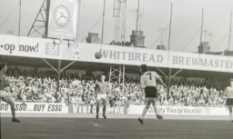 Peter Anderson heads towards goal