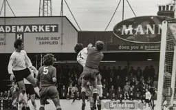 Chris Nicholl heads just wide