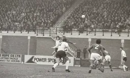 Peter Anderson heads into the box