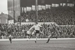 David Court heads into the box