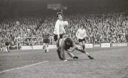 Vic Halom stumbles on the edge of the box
