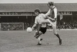 Viv Busby slots a through ball