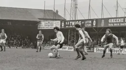 Peter Anderson in an unusal centre forward role