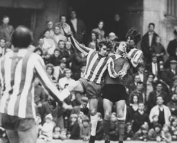 John Faulkner is sandwiched between two Wednesday forwards