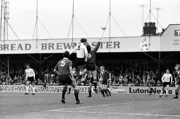 John Faulkner rises above the Swindon defence