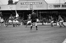 Alan Garner outnumbered by defenders