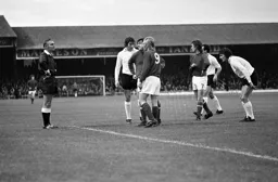Terry Venables is not happy with the referee