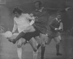 Alan Slough comes out with the ball