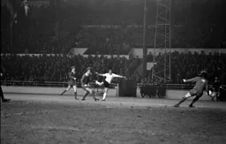 John Aston smacks in a shot