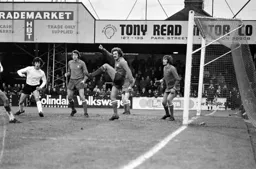 Alan Garner watches on as a Forest defender tries to clear the ball