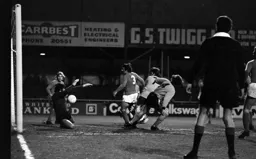 The goalkeeper gets lucky
