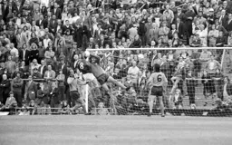 A brave save by Graham Horn