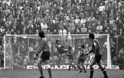 Graham Horn hangs on to the ball