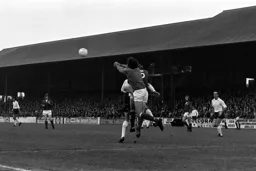 John Aston watches the keeper clear