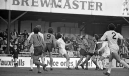 All eyes on the ball in the Hull goalmouth