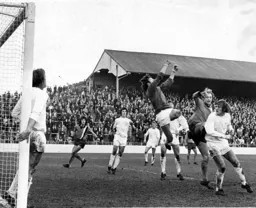 The Millwall defence is put under pressure