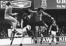 Peter Anderson puts pressure on the goalkeeper