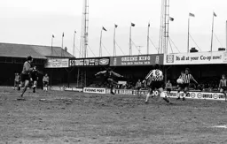 Peter Anderson lets fly for the Town's goal