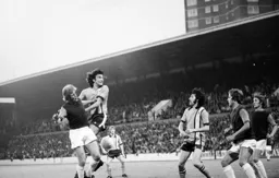 Peter Anderson rises above a defender