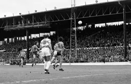 Peter Anderson heads for goal