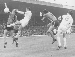 The Luton defence under first-half pressure