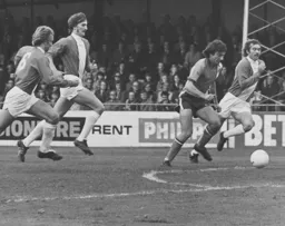 Peter Anderson about to score the Town's first goal