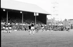 Steve Buckley crashes the ball towards the Leicester wall