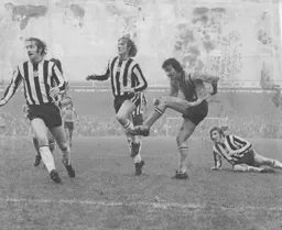 Peter Anderson fires an effort wide