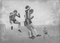 Steve Litt puts pressure on the Newcastle defence