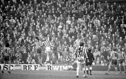 Alan Garner shows his heading skills