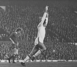 Peter Anderson thinks he has scored but his effort is just about to ruled offside