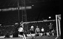 Ron Futcher heads one of his hat trick