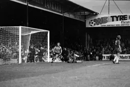 Jimmy Husband turns to celebrate after scoring Luton’s goal