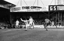 John Aston fires home