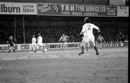 Jimmy Husband fires towards the Oak Road End