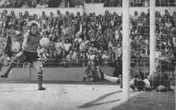 Andy King scores the Town's second goal