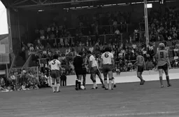 John Ryan argues with the referee