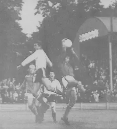 Keith Barber safely gathers the ball