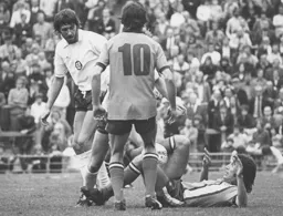 Adrian Alston is fouled by Bolton's Paul Jones